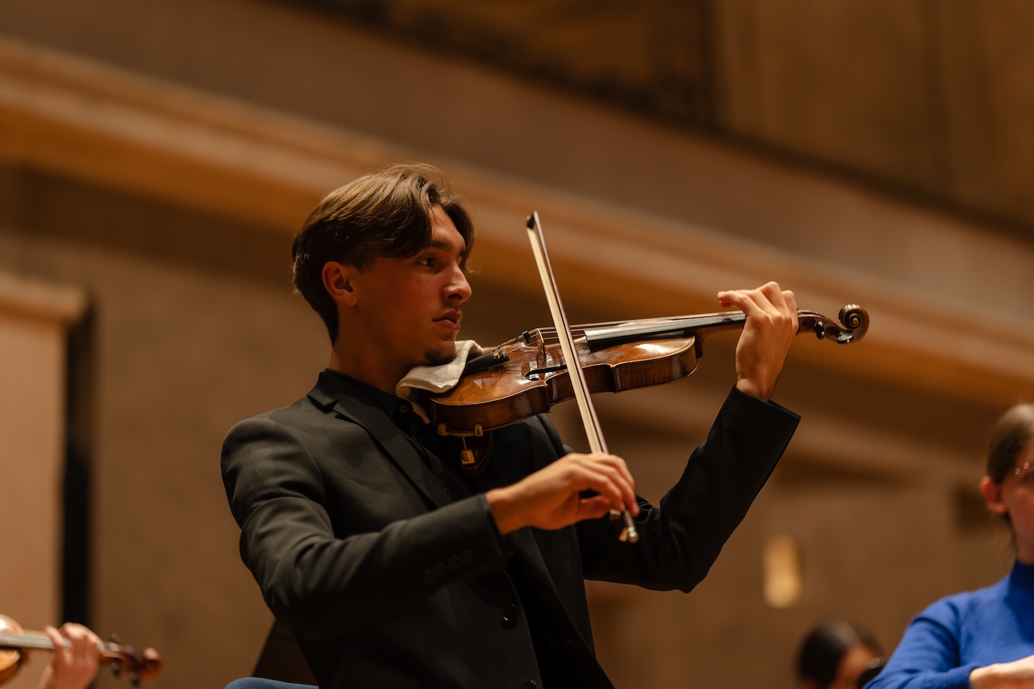Jules Sauvegrain avec son violon